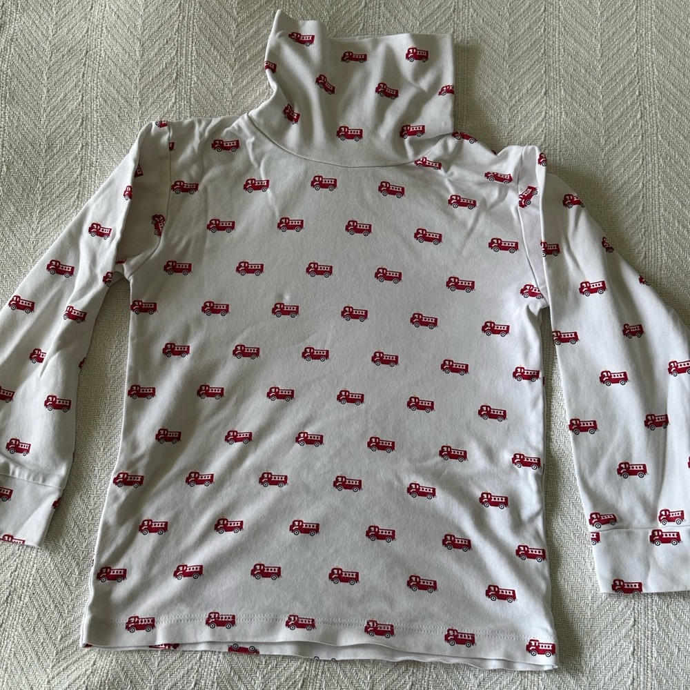 Little English turtleneck fire trucks